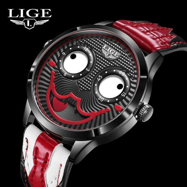 LIGE 2025 Nouvelles Montres Caractéristiques Série Clown Smiley Face Montres à Quartz Montres Décontractées Mode Montres Hommes Montres Femmes Montre