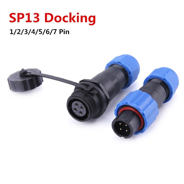 SP13 IP68 Waterproof Plug Socket 1-2-3-4-5-6-7-9P Docking Aviation Connector Panel Mount Wire Cable Connector Aviation Plug