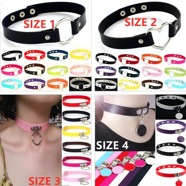 NEW Fashion Punk Girls PU Leather Choker Necklace Jewelry,Gothic Necklaces for Women