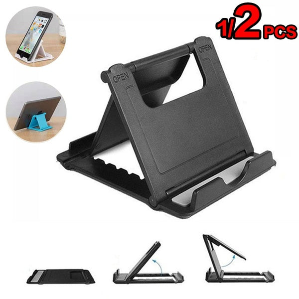 1 PC - 2 pièces de haute qualité universel flexible pliable téléphone portable tablette support de bureau Smartphone support de téléphone portable po