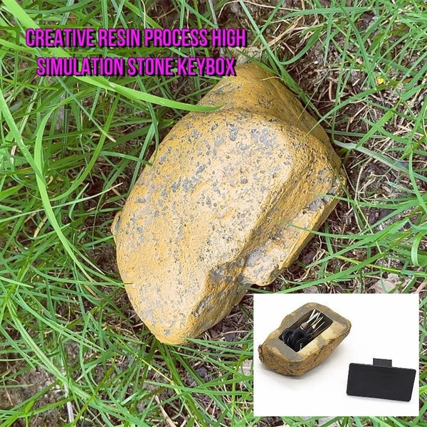Creative resin craft high imitation stone storage box, entrance-flower bed-coffee table-furniture-outdoor garden hidden security anti-loss key box