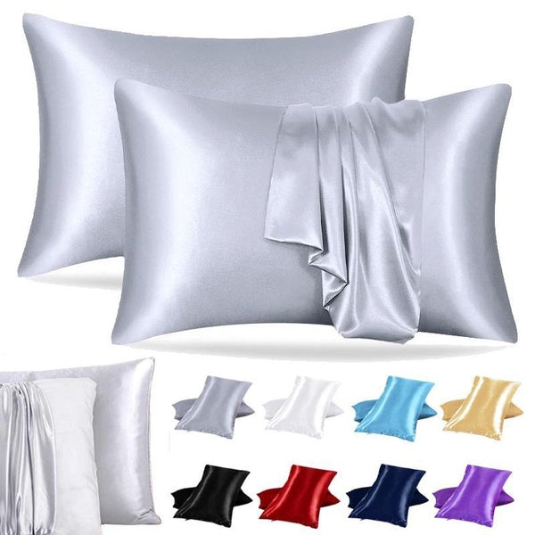 1pc- 2pcs Satin Silk Pillowcase for Hair and Skin Care Silky Pillowcase for Hair and Skin Care Super Soft Cushion Cover with Envelope Closure (no Pil