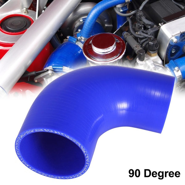 51-63mm 2 "-2.5" ID 90 degrés coude Silicone réducteur tuyau coupleur Intercooler Tube bleu pour voiture Intercooler tuyauterie d'admission