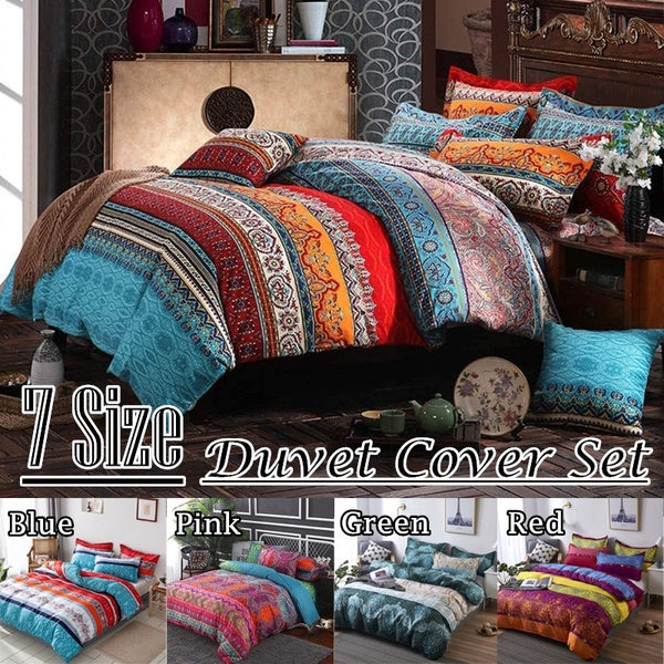 Bohemian 3D Duvet Cover & Pillowcase Set Bedding Sets Duvet Cover Baby-Single-Twin-Double-Full-Queen-King Size Bedspread