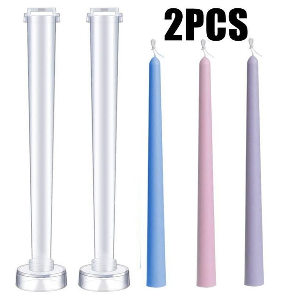 2 Pack Candle Taper Mold 10.2 Inch Large Candle Mold Tapered Molds Candle Making Supplies Wedding Candle Mold Classic Dinner Candle Mold