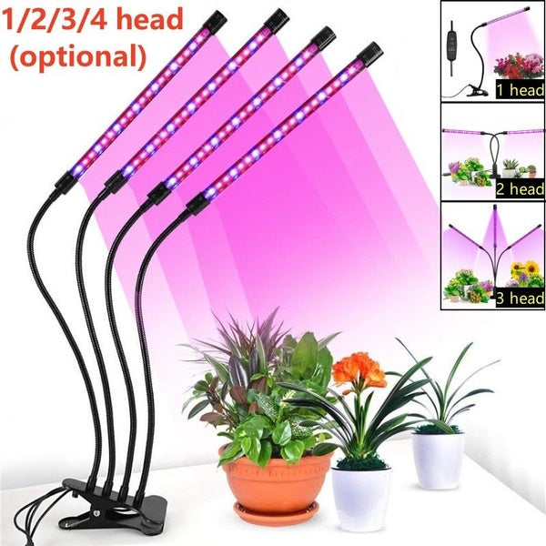 1-2-3-4 Head LED Strip Grow Light Full Spectrum Hydroponic Flower Plant USB DC5V Phyto Growth Bulbs for Greenhouse LED Planting Light