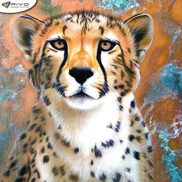 Cheetah DIY 5D Diamond Painting Full Drill with Number Kits Home and Kitchen Fashion Cross Stitch Embroidery Paintings Canvas Pictures Wall Decoratio