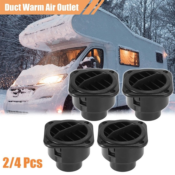 2-4pcs Warm Air Vent Outlet 42mm Auto Car Heater Duct Hose Pipe 360 Degrees Rotatable Car Parking Heater Air Conditioner Steering for Car Bus Boat