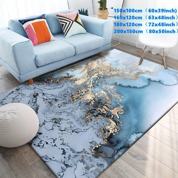 Black White Marble Printed Large Carpet For Living Room Anti-Slip Sofa Tatami Floor Mat Table Rug Kilim Tapis Salon Tapis Salon