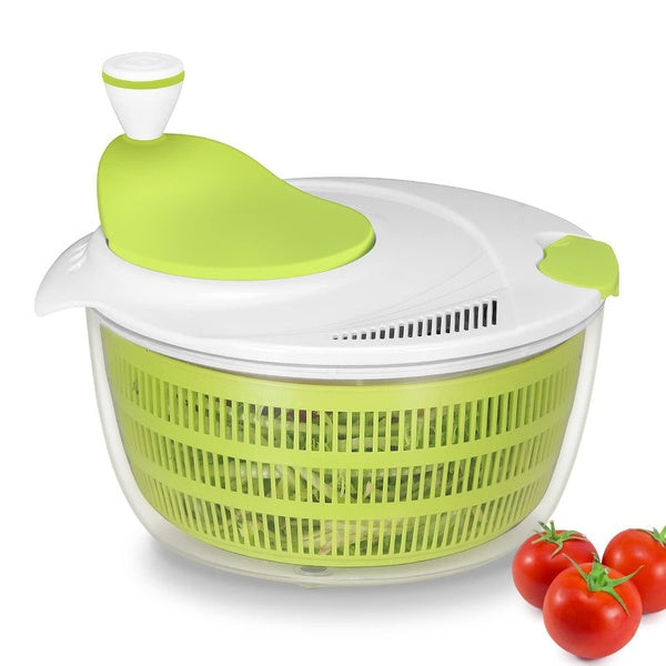 Salad Spinner Large 5 Quarts Fruits and Vegetables Dryer Quick Dry Design BPA Free Dry off and Drain Lettuce and Vegetable with Ease for Tastier Sala