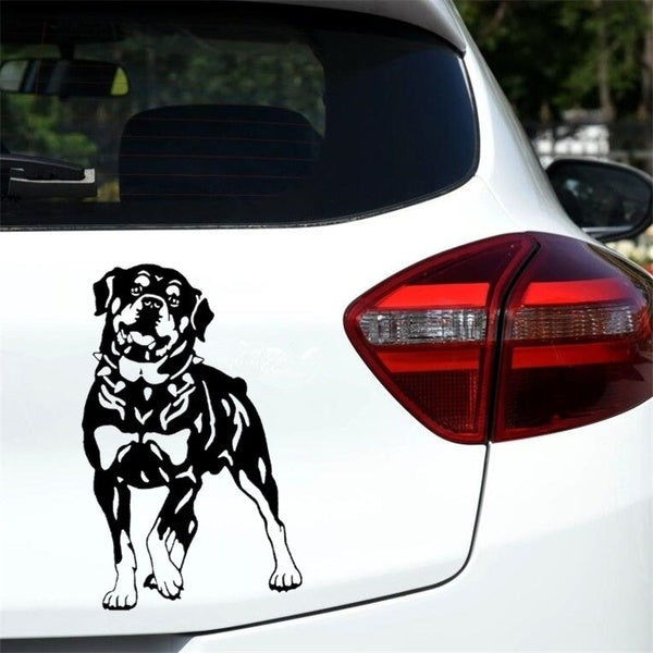 New Brand 17cm*26.2cm Rottweiler Dog Car Stickers Personality Vinyl Decal Car Styling Truck Decoration 6 Colors