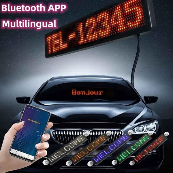 z1272 Led Advertising Screen LED Message Board DIY Programmable Multilingual Scrolling Message for LED Car Display Car Rear Window Cafe Bar Store Sig
