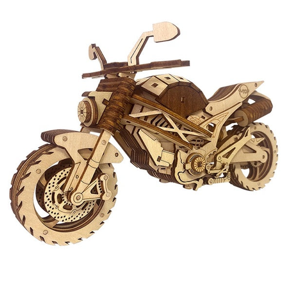 Moto en bois modèle décoration de la maison kits de blocs de construction pendentif moto pour adultes tout-terrain assembler bricolage 3D puzzles jou