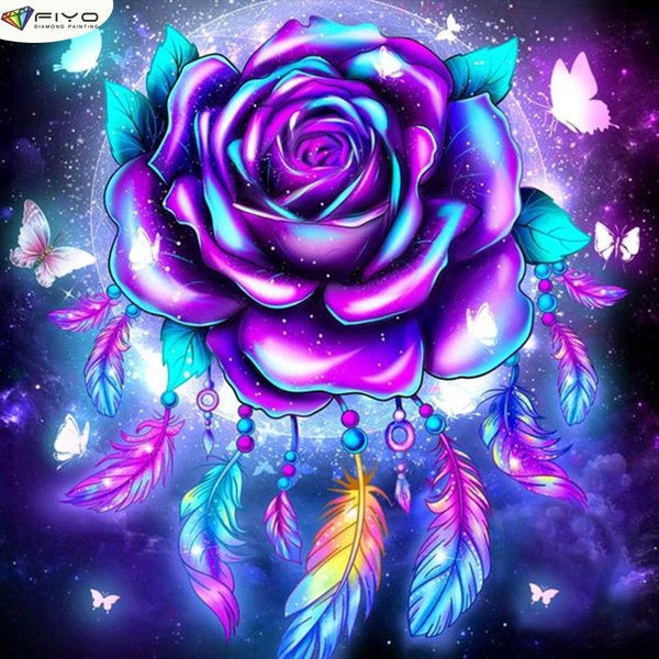Dream catcher Flower DIY 5D Diamond Painting Full Drill with Number Kits Maison et Cuisine Mode Point De Croix Broderie Peintures Toile Photos Décora