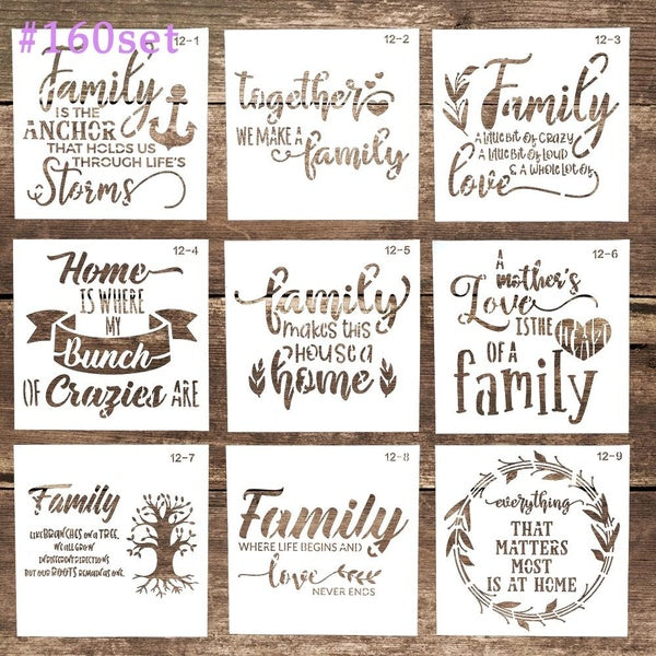 9 pcs 15 cm Decorative Layering Giraffe Leopard Print Stencil for DIY Scrapbooking-photo album Decorative Embossing DIY Paper Cards Crafts