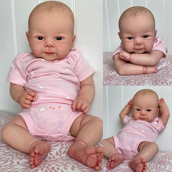 49cm coton corps jolie fille poupée avec cheveux peints rose à manches courtes Costume poupée artificielle jouet Juliette