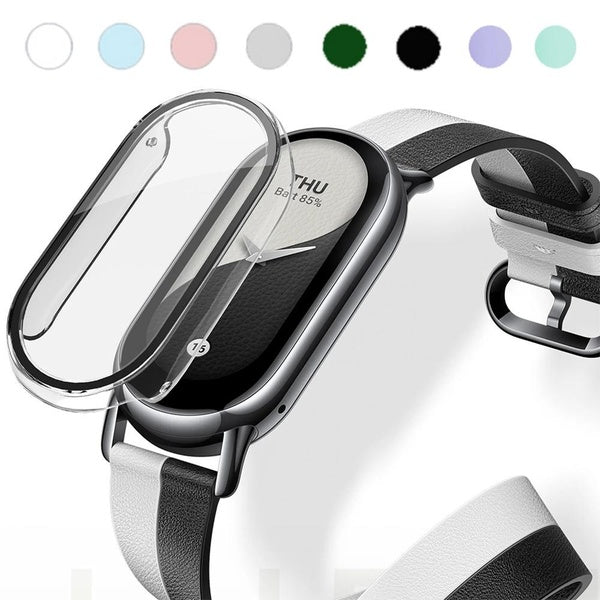 PC Case+Tempered Glass for Miband 8 7 6 5 4 3 Accessories Shockproof Case with Film Full Coverage Protective Cover Screen Protector for Xiaomi Mi Ban
