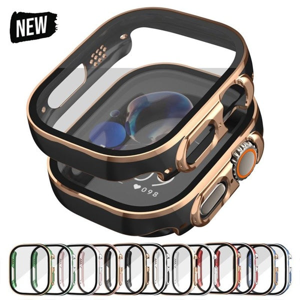 Glass+Case for iWatch Watch Ultra 2 49mm Screen Protector Frame Cover for iWatch ultra 49 Tempered Protective 49MM Accessories