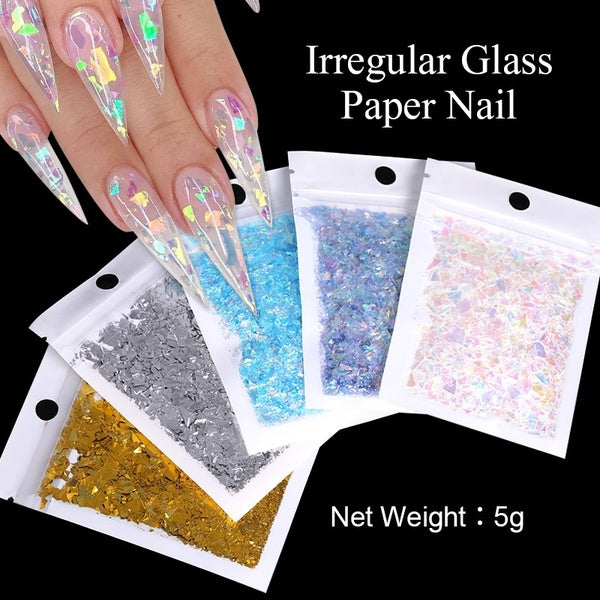 1 Bag Nail Flakies Irregular Colorful Sequins Paillette Nail Art Decoration