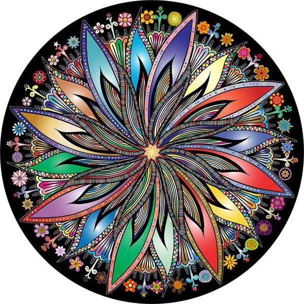 Circle DIY 5D Diamond Painting Full Drill with Number Kits Home and Kitchen Fashion Crystal Rhinestone Cross Stitch Embroidery Paintings Canvas Pictu