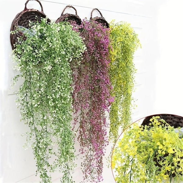 1pcs Artificial Plants Artificial Hanging Ivy Wreath Plant Vines Fake Leaves Room Decoration Home Garden Wedding Party Indoor Outdoor Decoratio