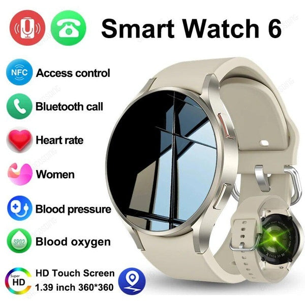 Mode montre intelligente hommes NFC cadran personnalisé voix Bluetooth appel montre intelligente femmes moniteur de fréquence cardiaque Smartwatch po