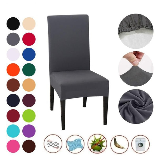Solid Color Elastic Chair Protection Covers Spandex Stretch Chair Cover Living Room - Banquet - Party Chair Cover