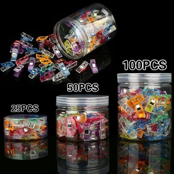 100-50-25 pièces nouvelle couleur Clip en plastique piquage pince à coudre pince de maintien pinces à coudre artisanat