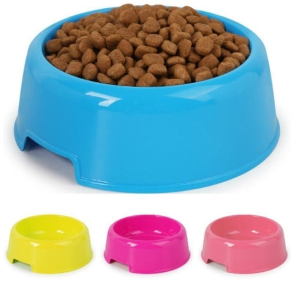 Candy Color Plastic Food Bowl Water Feeder for Dog Cat Pet Feeding Supplies