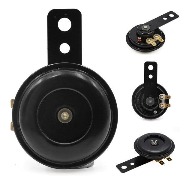 Waterproof Universal Black Noisy Warn Mount Siren Electric Horn Bell Trumpet for Car Motorcycle Scooter Bike 105db