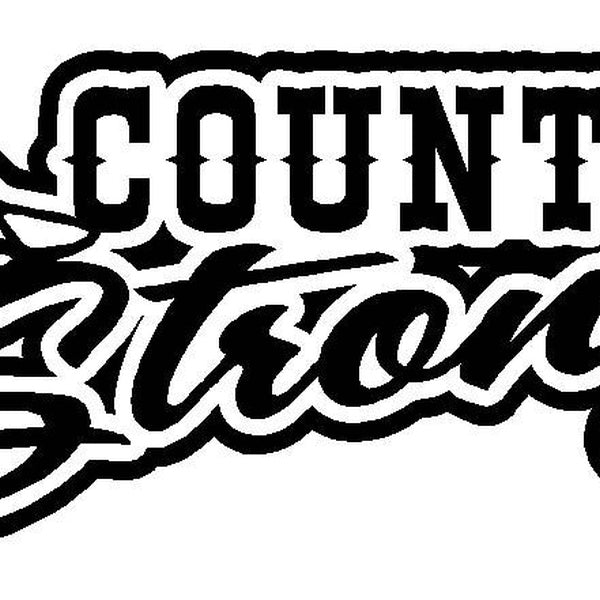 20cm COUNTRY STRONG Vinyl Decal Sticker Cowgirl Cowboy Farm Diesel Truck Backwoods