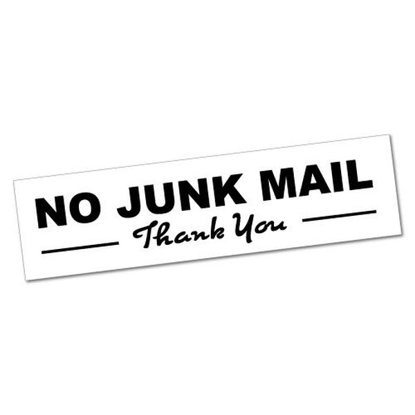 No Junk Mail Thank You Sticker Decal Safety Sign Car Vinyl Car sticker CR01