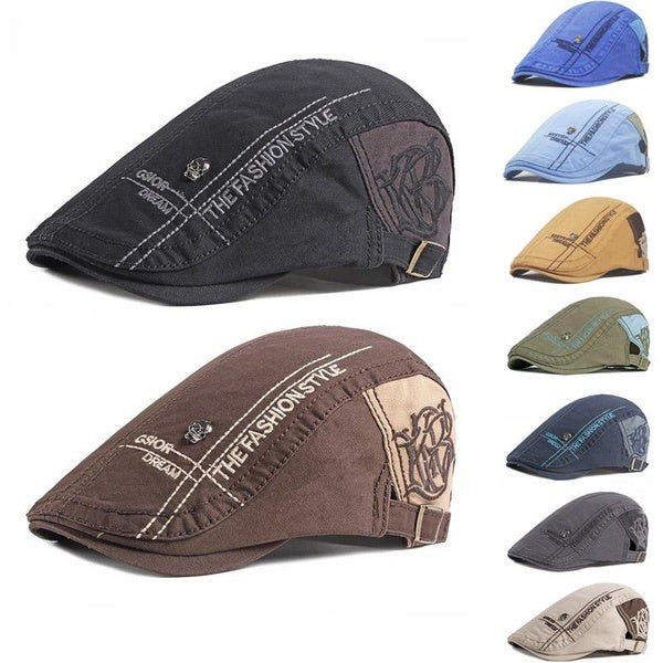 Nouveau hommes femmes crâne béret casquette coton doux Boinas Cabbie Golf chapeau gavroche conduite casquettes plates