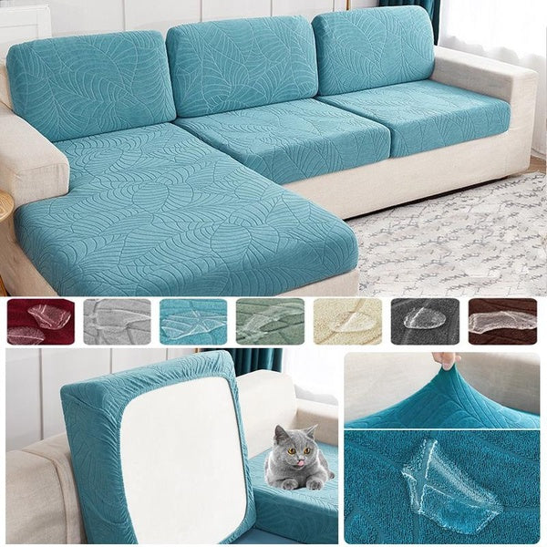 1-2-3 Seaters Fabric Sofa Seat Cushion Cover, 1 PC High Quality Non-slip Furniture Protector for Pets Kids Stretch Washable Removable Slipcover Home
