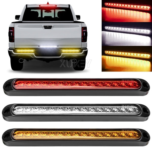 15LED Red Amber White Bar Strip Reverse Turn signals Tail Brake DRL Side Marker Light Warning Lamp Truck Trailer Pickup 12V 24V