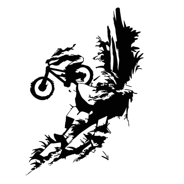 2PCS 20cm MTB Mountain Biking Bicycle Mountain Biker Cross Bike Decal Vinyl Car Stickers Decal Decor Home Decoration Car Sticker