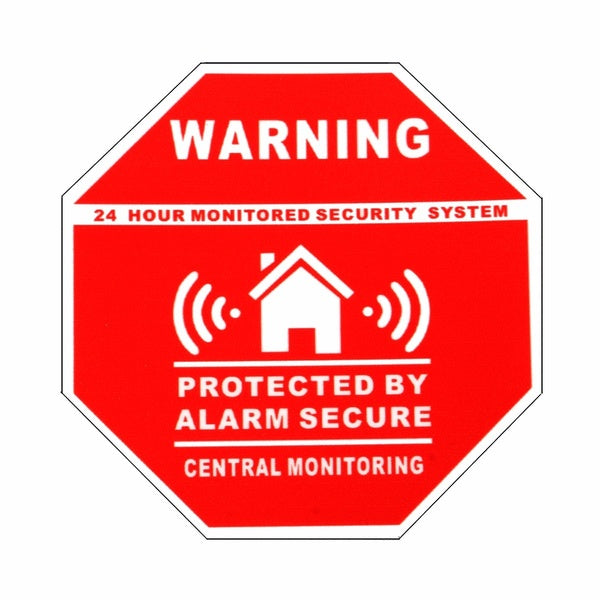 3Pcs Home House Alarm Security Stickers - Decals Signs for Windows & Doors Warning Safety