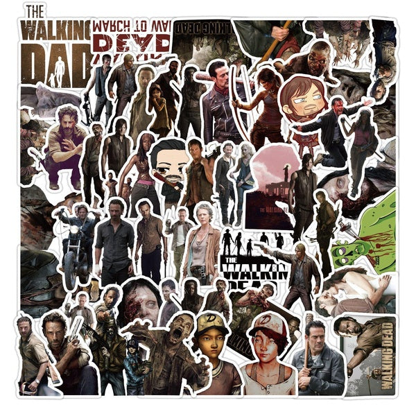 10-50Pcs the Walking Dead Stickers Rick Grimes Lori Grimes Andrea Glenn Graffiti Stickers for DIY Luggage Laptop Skateboard Motorcycle Bicycle Sticke