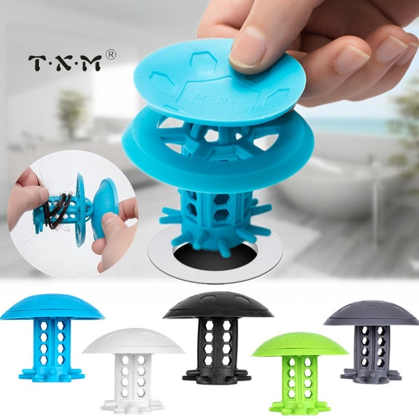2-in-1 TXM Brand Drain Hair Catcher Bathtub-Sink Drain Stopper,Bathtub Drain Protector for Shower Kitchen Accessories Matron Inn