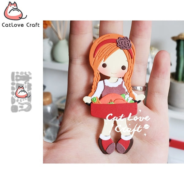 Catlove Thanksgiving Turkey Girl Metal Cutting Dies Scrapbooking Stencil Die Cuts Card Making Craft Embossing New Dies For 2020