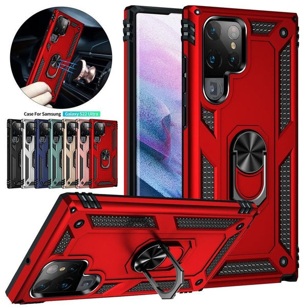 Coque de téléphone blindée antichoc avec anneau magnétique, étui de protection pour Samsung Galaxy S23 S22 Plus Ultra S21 FE S20 A14 A34 A54 A23 A53