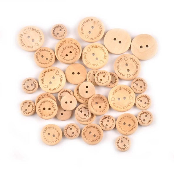 30pcs-lot 15-25mm Natural Letter Wooden Buttons For Handmade Clothing Sewing Apparel Accessories Scrapbooking Craft DIY MT1900