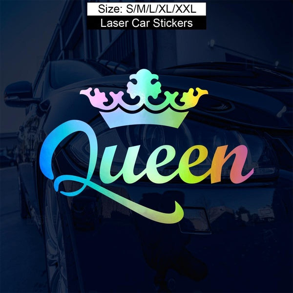 1pc Crown Queen Universal Car Stickers Car Windows Decorate Vinyl Decal