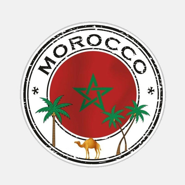 Fashion 13.3CM*13.3CM Creative Car Sticker Body Morocco Flag Motorcycle Decal 6-2713