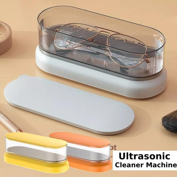Household Portable Ultrasonic Jewelry Glasses Makeup Brush Cleaner Ultrasonic Cleaner Machine Multifunctional Ultrasonic Washer, 450ml, AA Battry Su