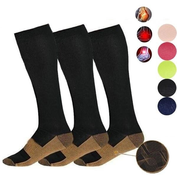 1-2-3 Pairs Compression Socks 15-30 MmHg Men´s Women´s Compression Socks Graduated S-XXL
