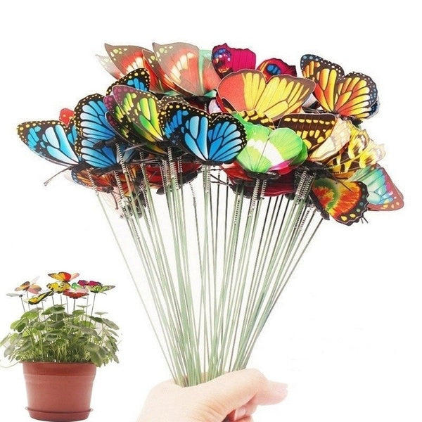 Mélanger la couleur jardin Yard planteur coloré lunatique papillon libellule piquets 10 pièces - 20 pièces - 30 pièces - 50 pièces