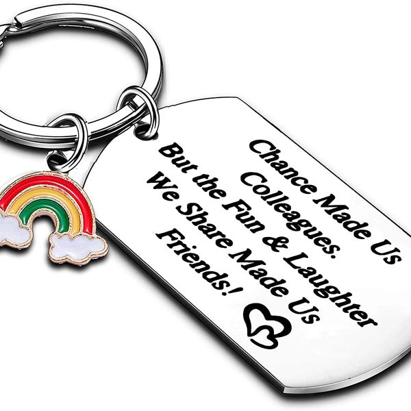 Thank You Gift Keychain Retirement Gifts for Women Friend Gifts Work Leaving Gifts for Colleagues New Job Good Luck Gift