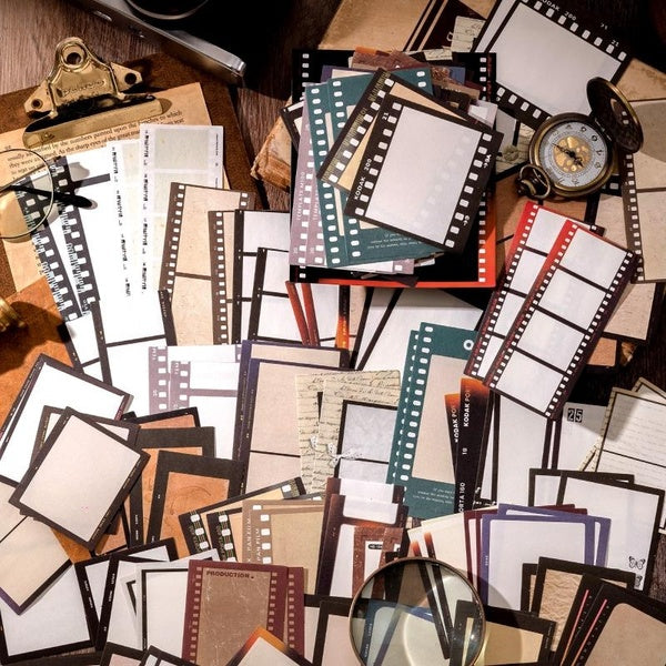 100Pcs-Pack Vintage Notes Material Writable Paper Label Perfect for Journal DIY Scrapbooking Supplies Stationery