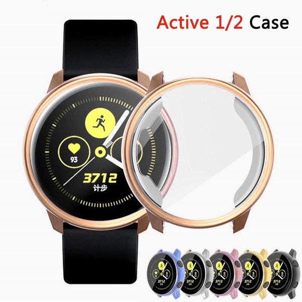 Case for Samsung Galaxy watch active 2 40 44 mm Soft All-Around TPU bumper Cover+Screen Protector watch